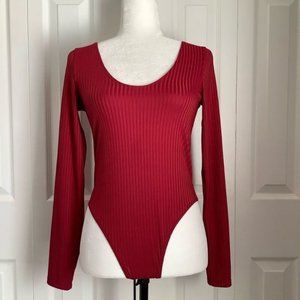 REVAMPED LONG SLEEVE RIBBED BODYSUIT SIZE L